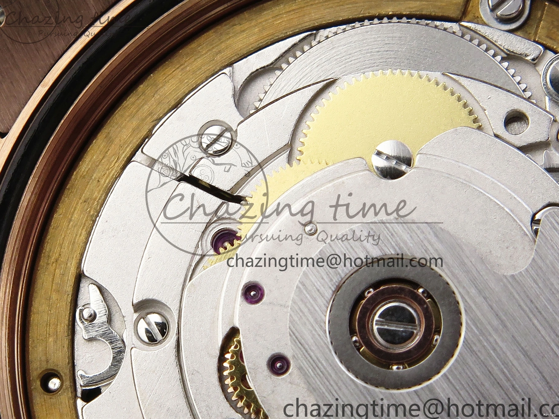 MiroTime 0413 Sophisticated Day Date 36 RG RAF 1:1 Best Edition Green Stone Dial on RG Bracelet A 1846